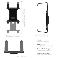 Portable Mobile Printer Car Truck Drill Base Mount for Zebra, Epson, Brother Printers