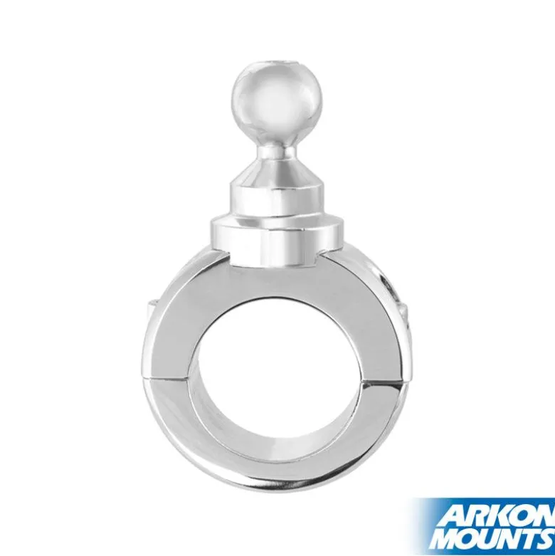 Premium Motorcycle Handlebar Mount for Garmin GPS - Chrome Aluminum