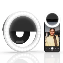 Rechargeable Clip-On LED Ring Light