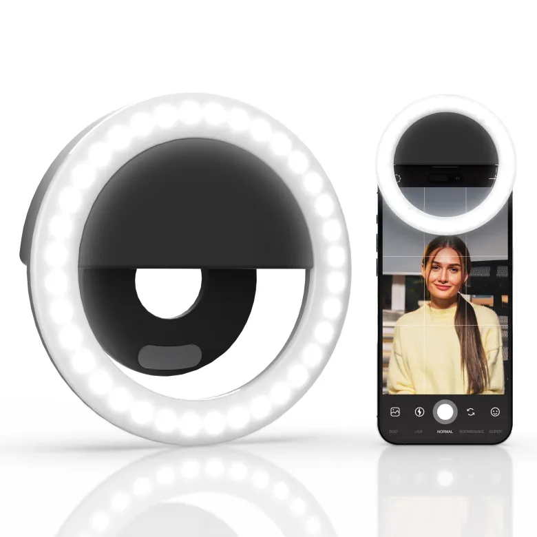 Rechargeable Clip-On LED Ring Light
