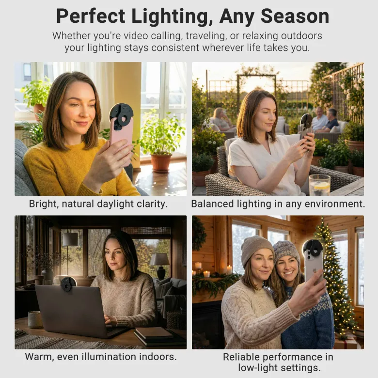 Rechargeable Clip-On LED Ring Light