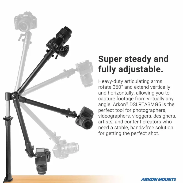 Remarkable Creator™ Studio Mount - Overhead Camera Mount. Includes Camera, Tablet, and Phone Holder