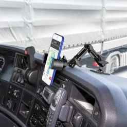 RoadVise Heavy-Duty Multi-Angle Phone Mount - 4-Hole AMPS Compatible