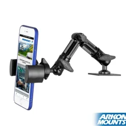 RoadVise Heavy-Duty Multi-Angle Phone Mount - 4-Hole AMPS Compatible