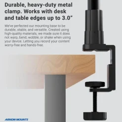 RoadVise® Heavy-Duty Phone Clamp Mount with 22" Gooseneck