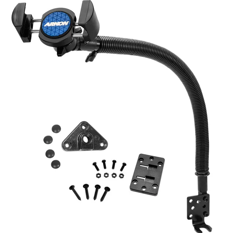 RoadVise® Phone Holder with 15" Gooseneck and Seat Rail Mount