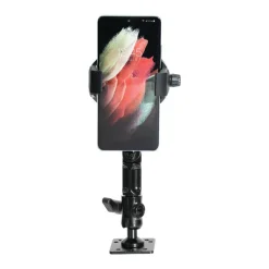 RoadVise® Ultra Aluminum Drill Base Mount Phone Holder with Adjustable Arm