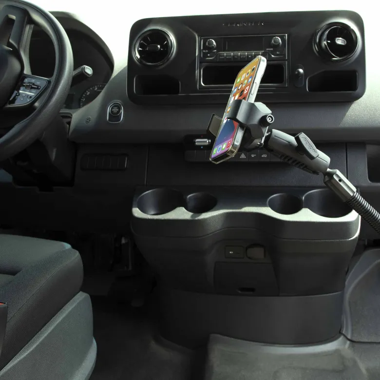 RoadVise® Ultra Holder with Shaft Arm and 18" Seat Rail Mount