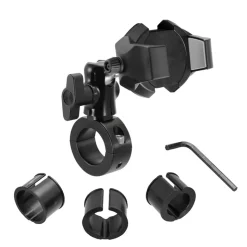 RoadVise® Ultra Premium Aluminum Motorcycle Handlebar Phone and Tablet Mount with Extension