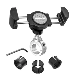 RoadVise® XL Motorcycle Midsize Tablet and Phone Mount - Chrome Aluminum