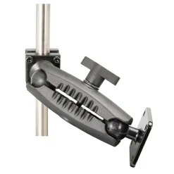 Robust Car Headrest Mount with Metal 4-Hole AMPS Head and Security Hardware