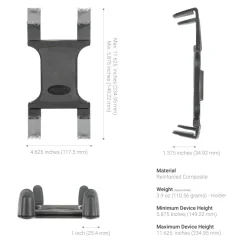 Robust Car or Truck Seat Rail or Floor Slim-Grip® Tablet Mount for iPad, Note, and more