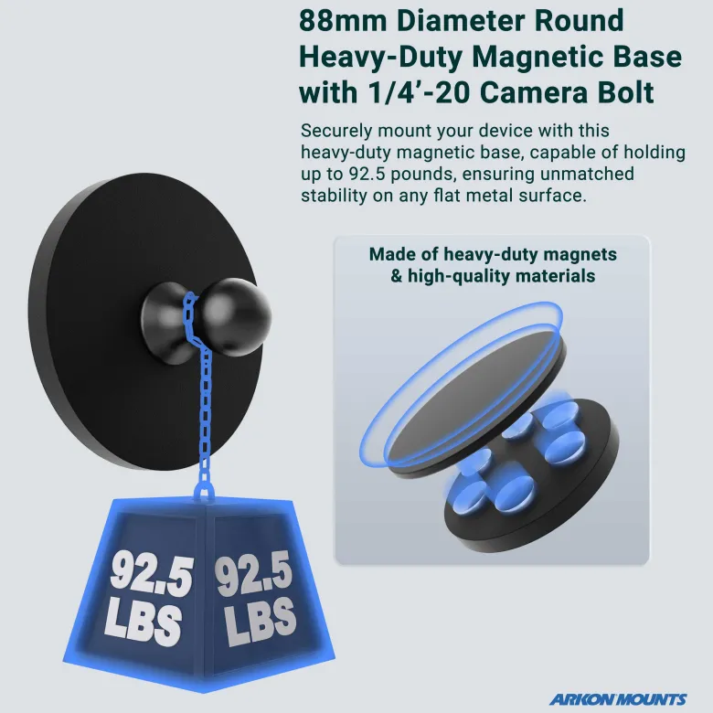 Robust Magnetic Mount for GoPro Action Cameras