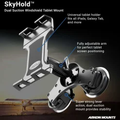 SkyHold™ Windshield Dual Suction Tablet Mount