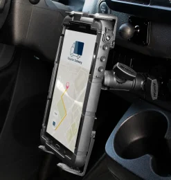Slim-Grip® Tablet Holder with Double Socket Swivel Arm and Drill-Base Mount