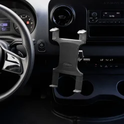 Slim-Grip® Tablet Holder with Double Socket Swivel Arm and Drill-Base Mount