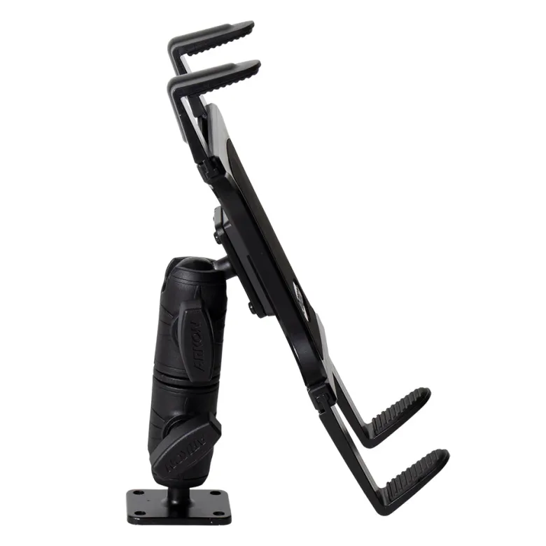Slim-Grip® Tablet Holder with Double Socket Swivel Arm and Drill-Base Mount