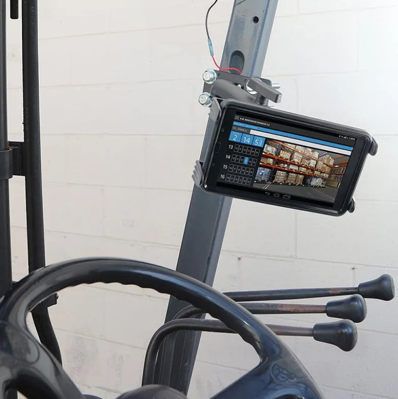 Slim-Grip® Tablet Holder with Forklift Front Guard Mount and 10.25" Metal Arm