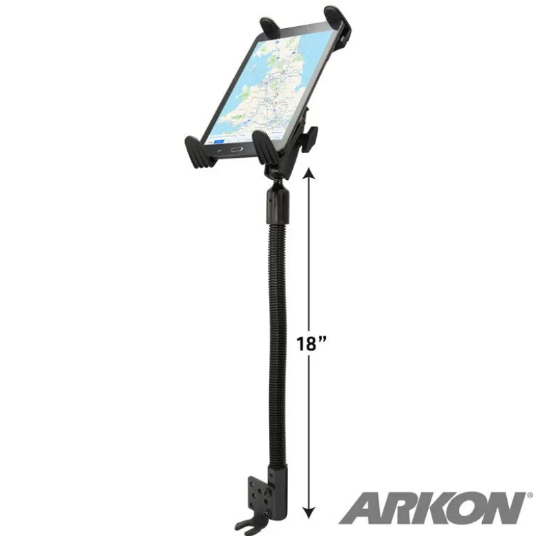 Slim-Grip® Tablet Holder with Seat Rail Mount and 18" Bendable Arm