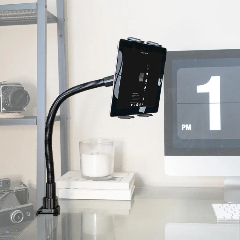 Slim-Grip® Tablet Holder with Clamp Mount and 22" Gooseneck