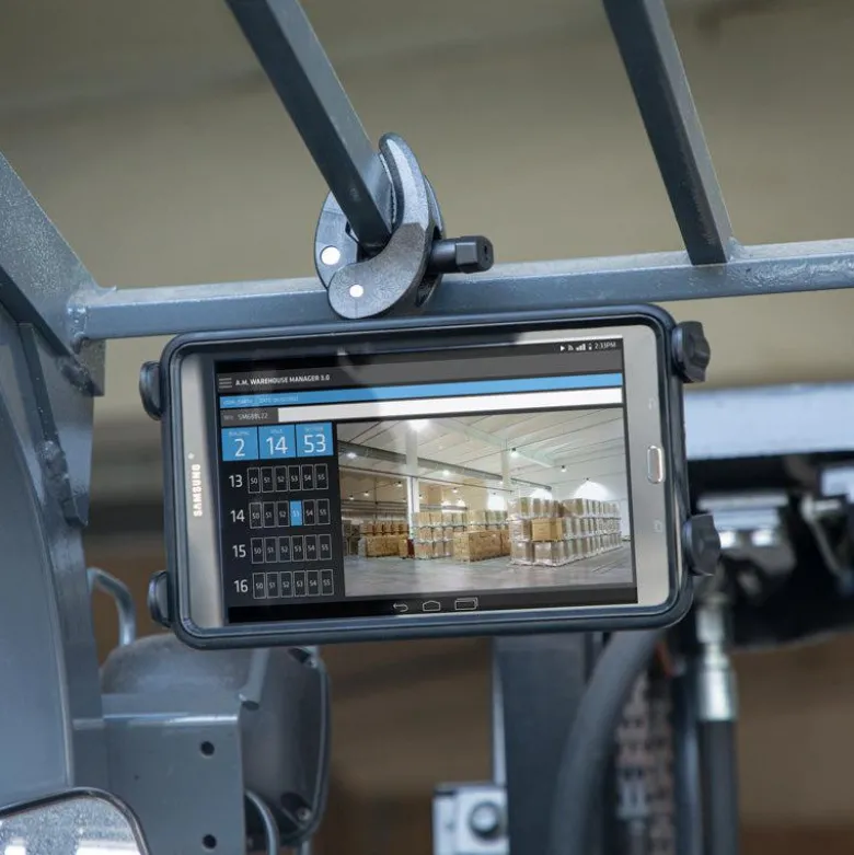 Slim-Grip® Tablet Holder with Clamp Mount and Security Knob Shaft