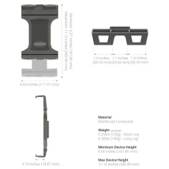 Slim-Grip® Ultra Pro Universal Tablet Holder with Aluminum Drill-Base Mount