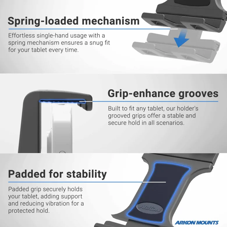 Slim-Grip® Ultra Pro Universal Tablet Holder with Aluminum Drill-Base Mount