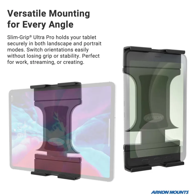 Slim-Grip® Ultra Pro Universal Tablet Holder with Aluminum Drill-Base Mount