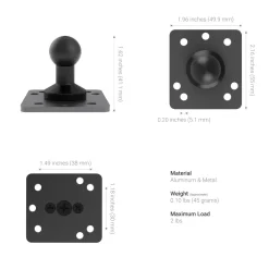 Slim-Grip® Universal Tablet Holder with 20mm Metal Ball