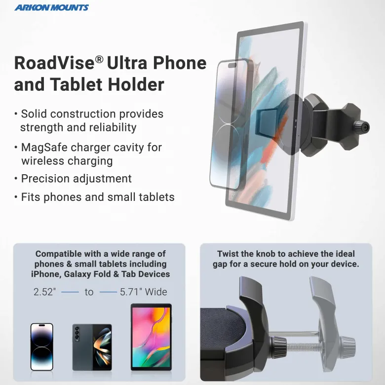 SteadyMag™ Magnetic Mount System with RoadVise® Ultra Phone Holder
