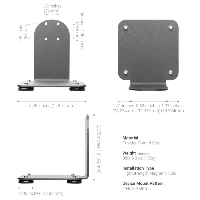 SteadyMag™ Magnetic Mount System with LockVise™ Locking Tablet Holder