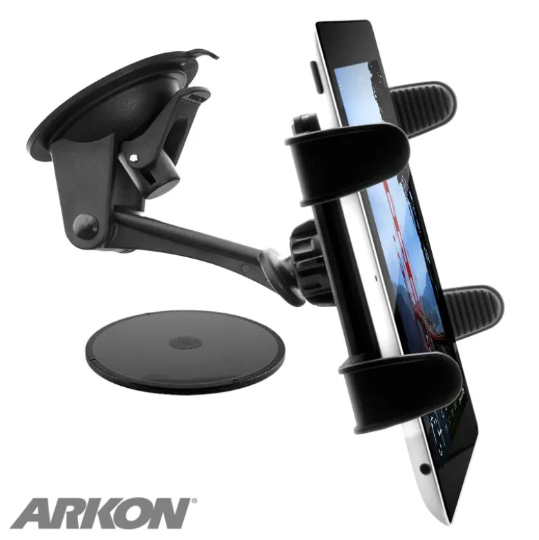 Sticky Suction Windshield or Dash Slim-Grip® Tablet Mount for iPad, Note, and more