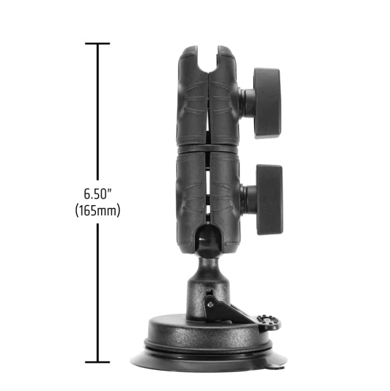Suction Mount with Double Socket Swivel Arm