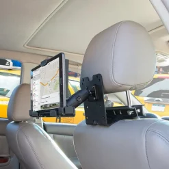 Taxi Headrest Tablet Mobile Printer Payment Terminal Mount - 4-Hole AMPS Compatible