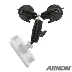 Triple Robust Double Windshield Suction Mount - 17mm Ball Compatible