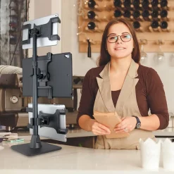 Triple Slim-Grip® Tablet Holder Stand for Restaurant Delivery and Point of Sale - DoorDash, Uber Eats, Grubhub
