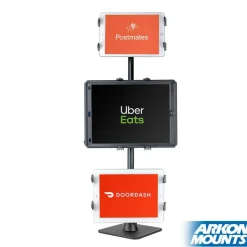 Triple Slim-Grip® Tablet Holder Stand for Restaurant Delivery and Point of Sale - DoorDash, Uber Eats, Grubhub