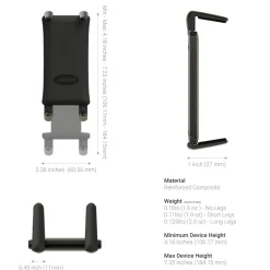 TW Broadcaster Combo - Slim-Grip® Ultra and RoadVise® Phone Tripod Mount Holder for Live Streaming