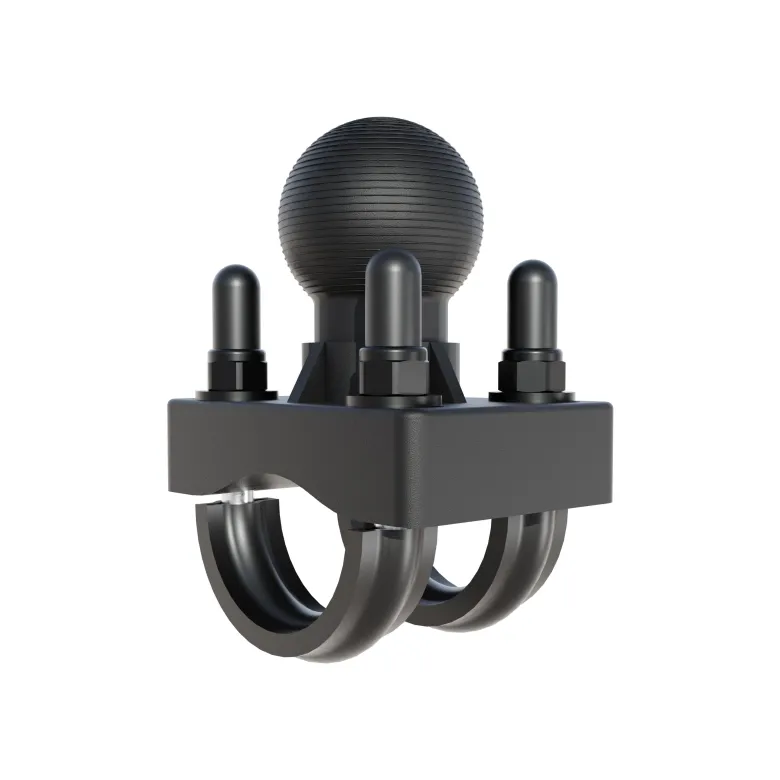 U-Bolt Round Bar Mount with 38mm Metal Ball – Multiple Bar Sizes