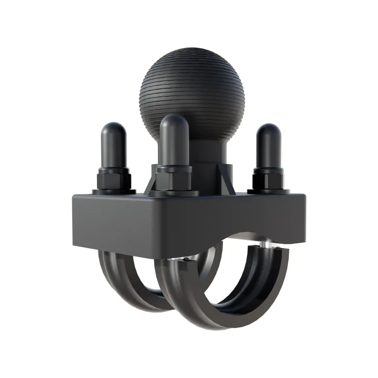 U-Bolt Round Bar Mount with 38mm Metal Ball – Multiple Bar Sizes