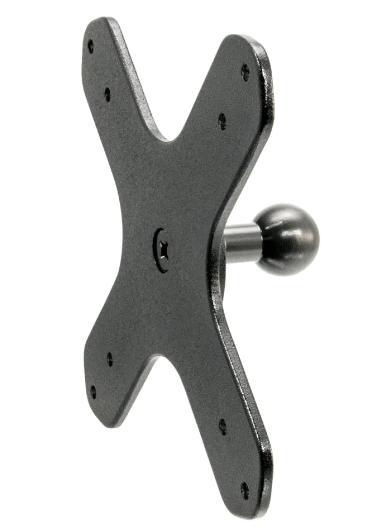 VESA 75 / VESA 100 to 20mm Ball Mount Bracket Adapter
