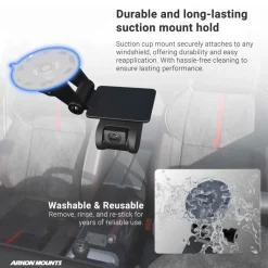 Windshield Suction Mount for EZ Pass Toll Transponders, Bluetooth GPS Receivers, and Radar Detectors