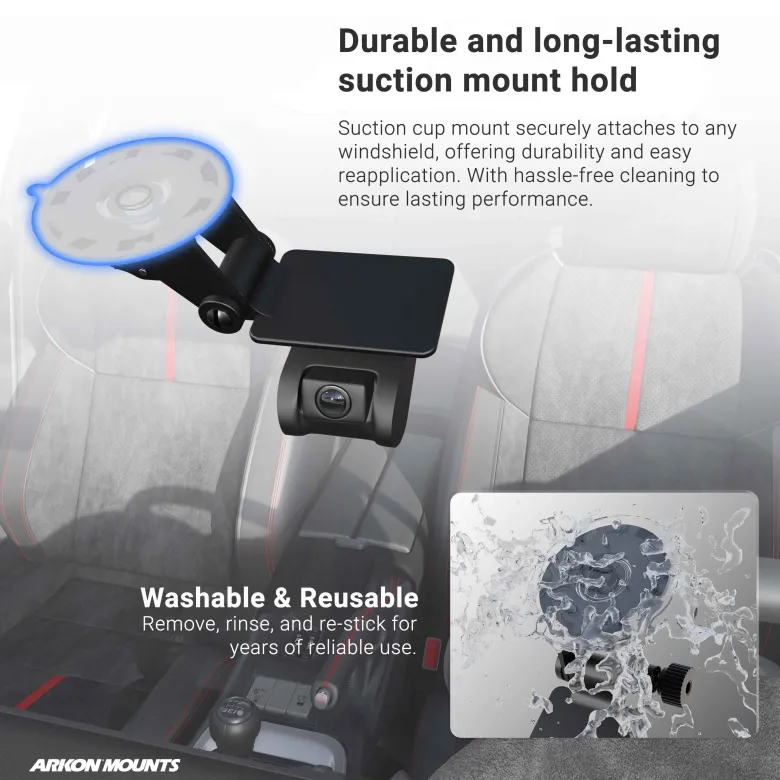 Windshield Suction Mount for EZ Pass Toll Transponders, Bluetooth GPS Receivers, and Radar Detectors