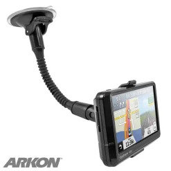 Windshield Suction Mount with Flexible Gooseneck and 17mm Ball – Compatible with GPS Devices
