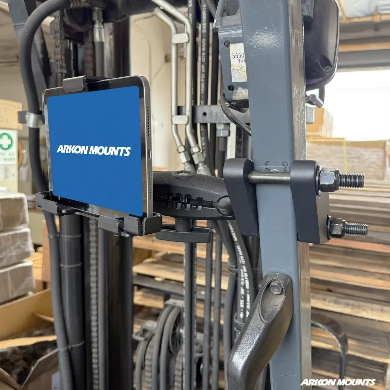 XMS™ Heavy Duty Forklift Mount with LockVise™ Metal Locking Tablet Holder